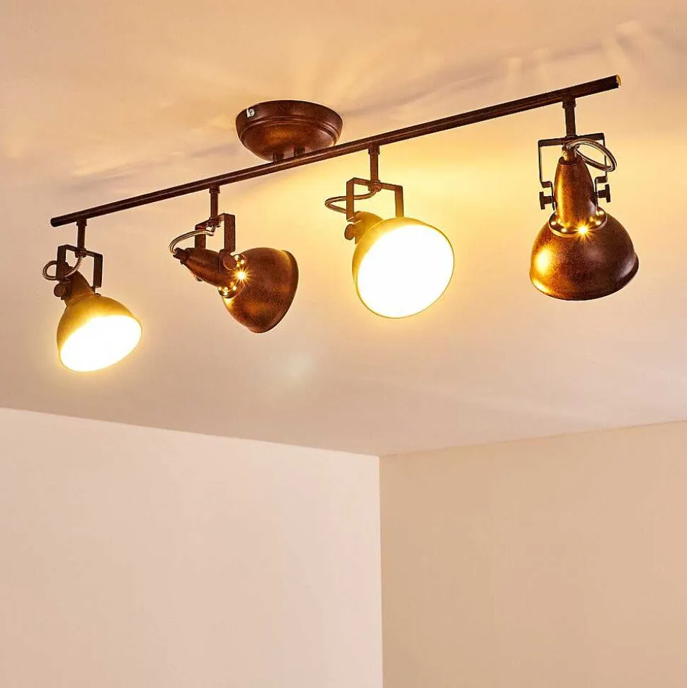 Plafonnier Tina Rouille, 4 Lumieres