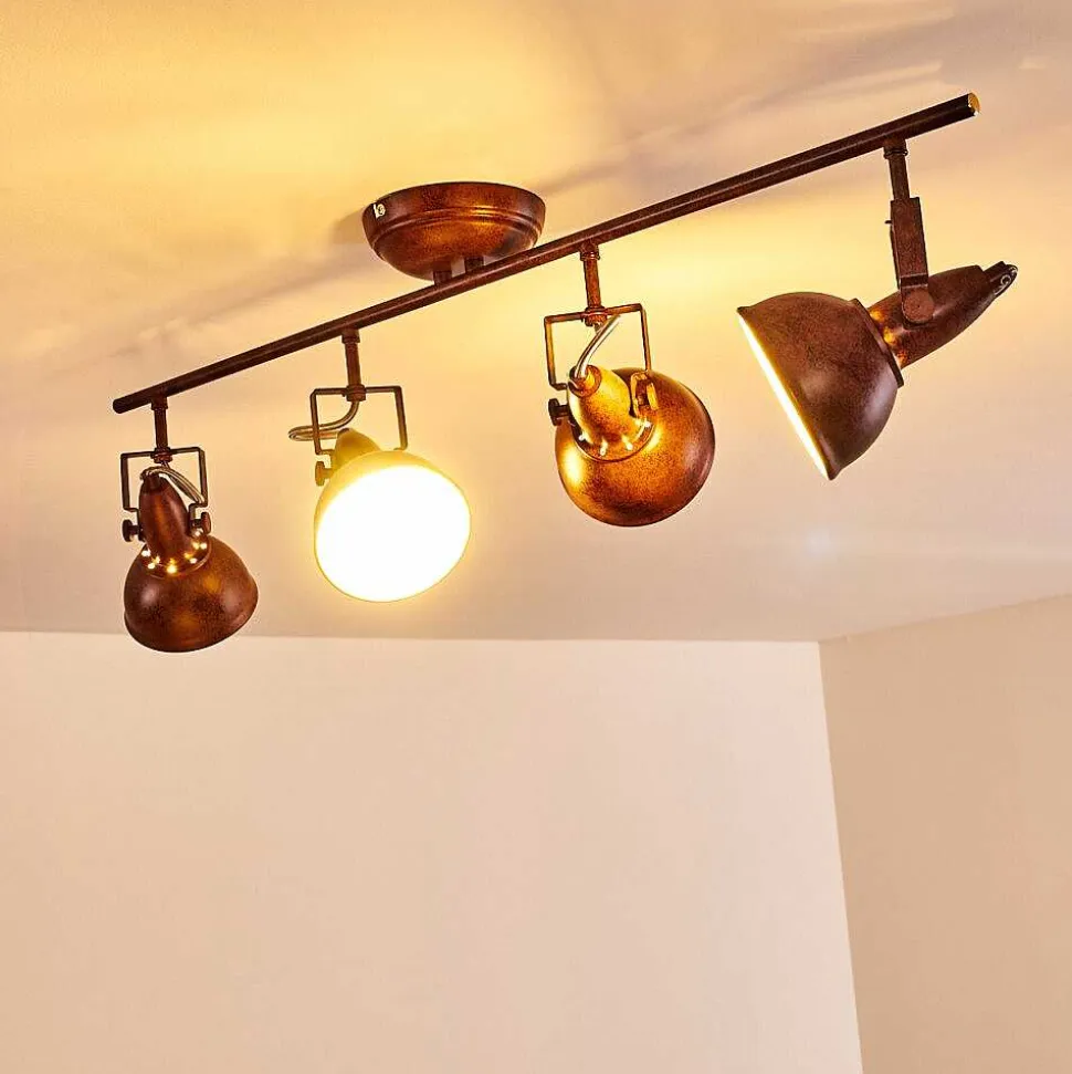 Plafonnier Tina Rouille, 4 Lumieres