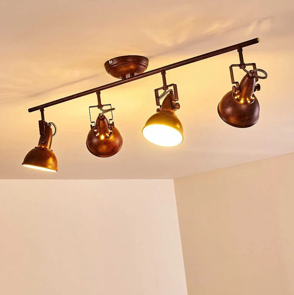 Plafonnier Tina Rouille, 4 Lumieres