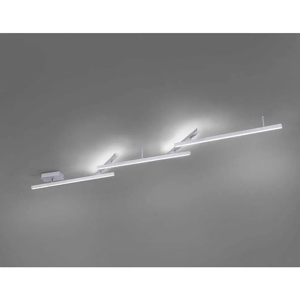 Plafonnier Trio Leuchten Wiz Melby Led Nickel Mat, 1 Lumiere, Telecommandes, Changeur De Couleurs