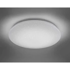 Plafonnier Trio Leuchten Wiz Nalida Led Blanc, 1 Lumiere, Telecommandes, Changeur De Couleurs