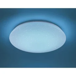 Plafonnier Trio Leuchten Wiz Nalida Led Blanc, 1 Lumiere, Telecommandes, Changeur De Couleurs