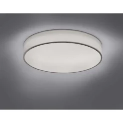 Plafonnier Trio Leuchten Wiz Diamo Led Blanc, 1 Lumiere, Telecommandes, Changeur De Couleurs