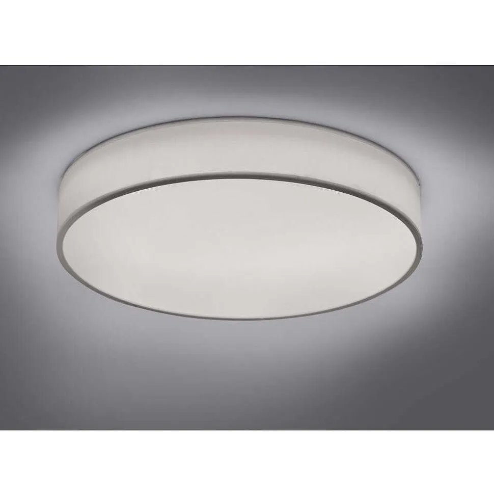 Plafonnier Trio Leuchten Wiz Diamo Led Blanc, 1 Lumiere, Telecommandes, Changeur De Couleurs