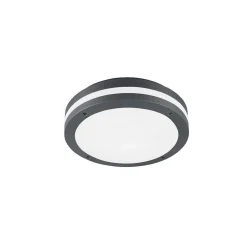 Plafonnier Trio Piave Led Anthracite, 1 Lumiere, Detecteur De Mouvement