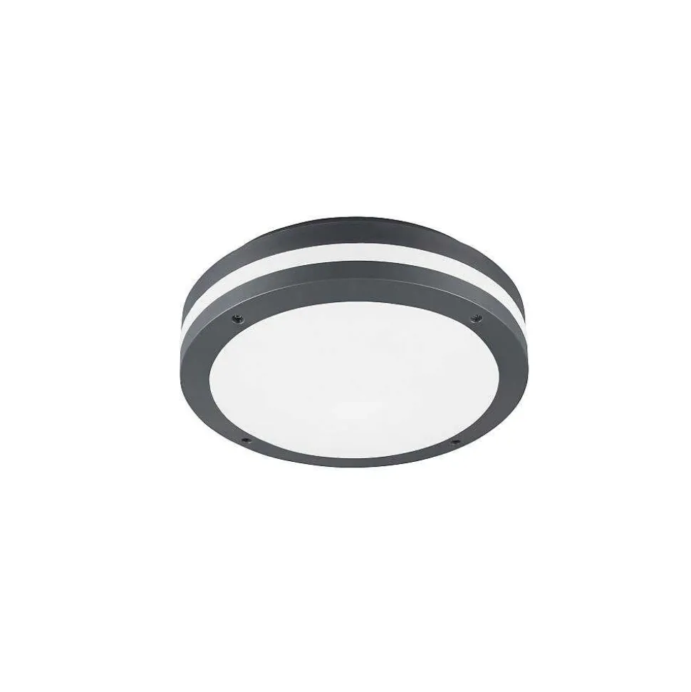 Plafonnier Trio Piave Led Anthracite, 1 Lumiere, Detecteur De Mouvement