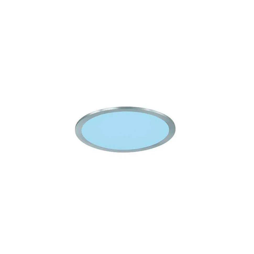 Plafonnier Trio Wiz Griffin Led Nickel Mat, 1 Lumiere, Telecommandes, Changeur De Couleurs