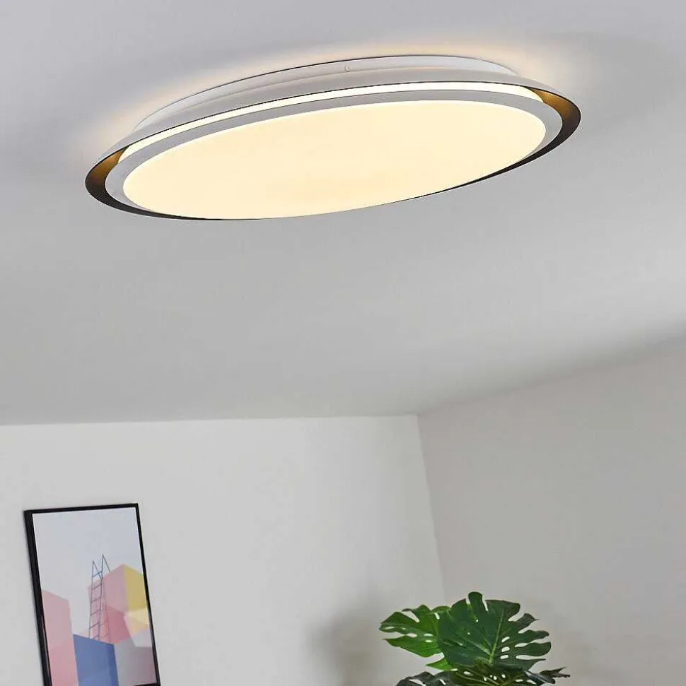 Plafonnier Vejle Led Blanc, 2 Lumieres, Changeur De Couleurs