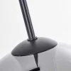 Plafonnier Verre 20 Cm Koyoto Clair, Fume, 5 Lumieres