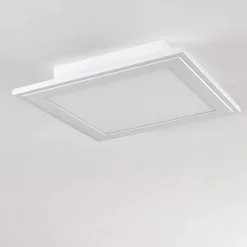 Plafonnier Voisines Led Blanc, 1 Lumiere, Telecommandes, Changeur De Couleurs