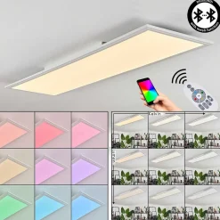 Plafonnier Voisines Led Blanc, 1 Lumiere, Telecommandes