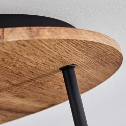 Plafonnier Vouhet Brun, Couleur Bois, Noir, 3 Lumieres