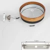 Plafonnier Vrolle Bois Clair, Nickel Mat, 3 Lumieres