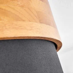 Plafonnier Vrolle Bois Clair, Nickel Mat, 3 Lumieres