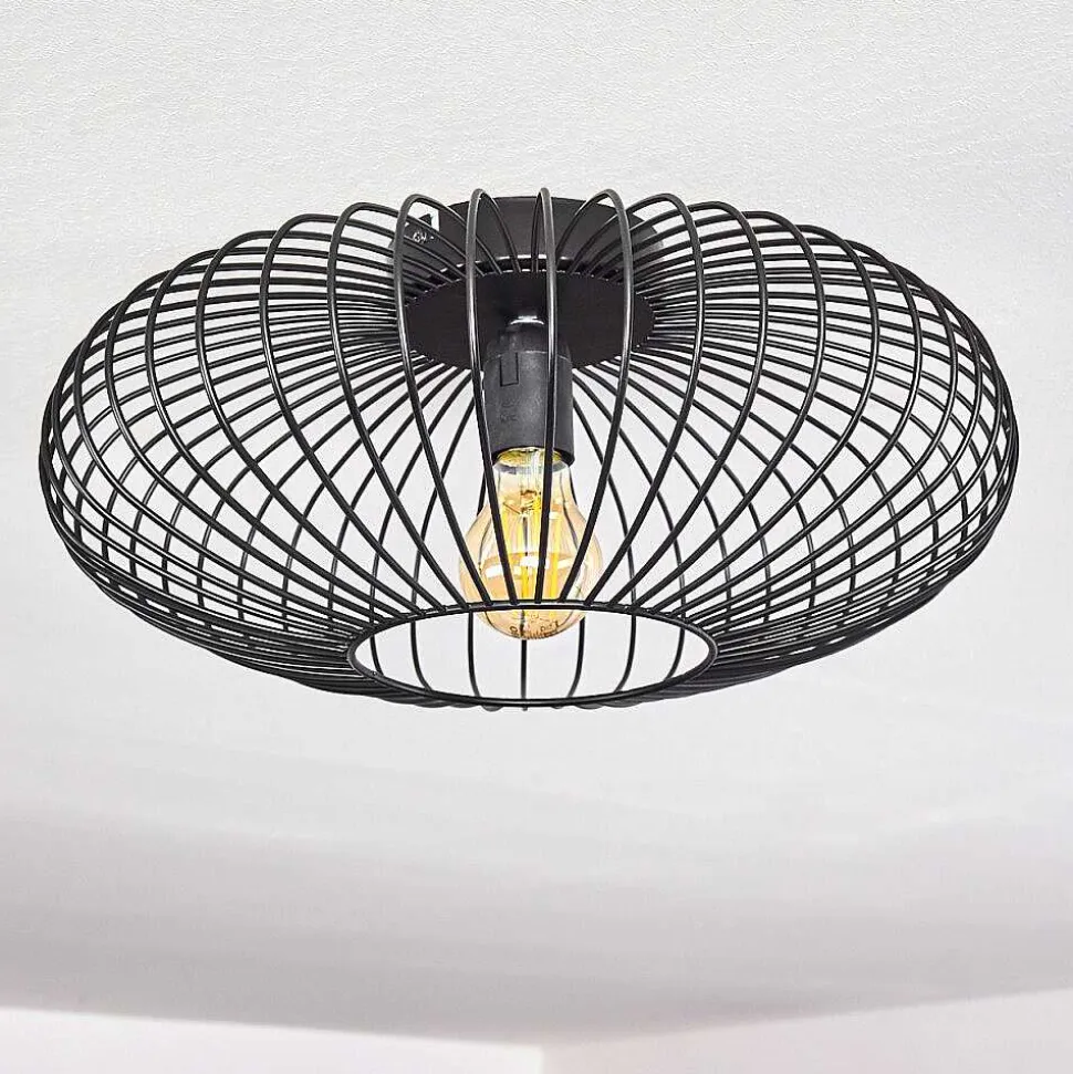 Plafonnier Wemude Noir, 1 Lumiere