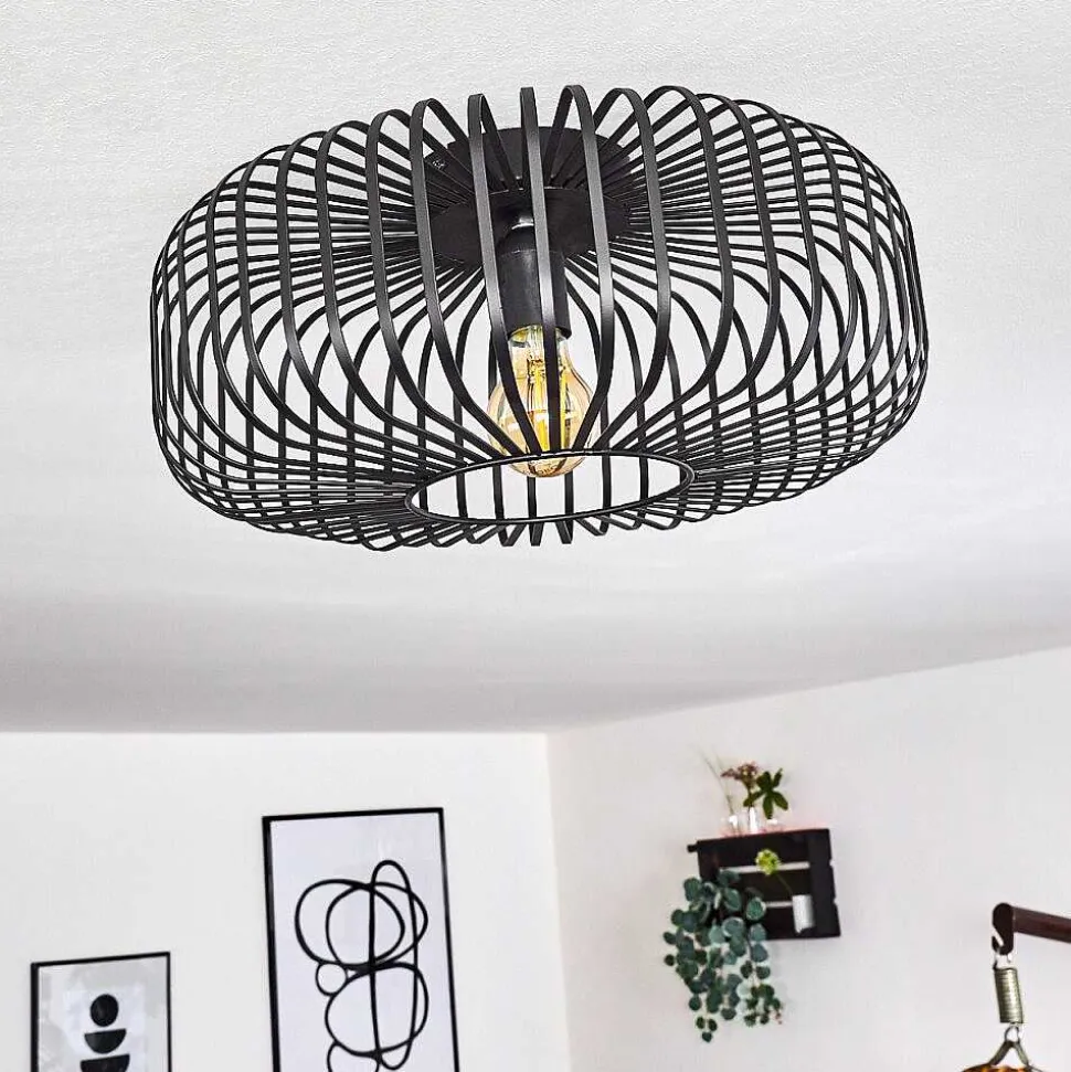 Plafonnier Wemude Noir, 1 Lumiere