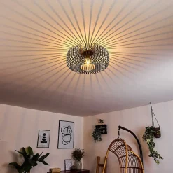 Plafonnier Wemude Noir, 1 Lumiere