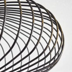 Plafonnier Wemude Noir Dore, 1 Lumiere