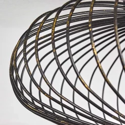 Plafonnier Wemude Noir Dore, 1 Lumiere