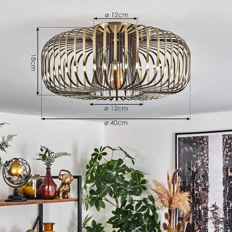 Plafonnier Wemude Vieux Laiton, 1 Lumiere