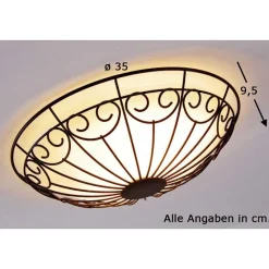 Plafonnier/Applique Murale Eglo Colti Brun, Brun Fonce, Rouille, Blanc, 2 Lumieres