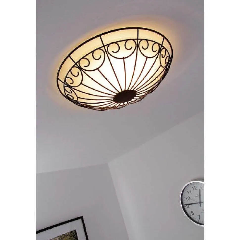 Plafonnier/Applique Murale Eglo Colti Brun, Brun Fonce, Rouille, Blanc, 2 Lumieres