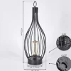 Set De Lampe De Table Solaire Quillagua Led Noir, 1 Lumiere
