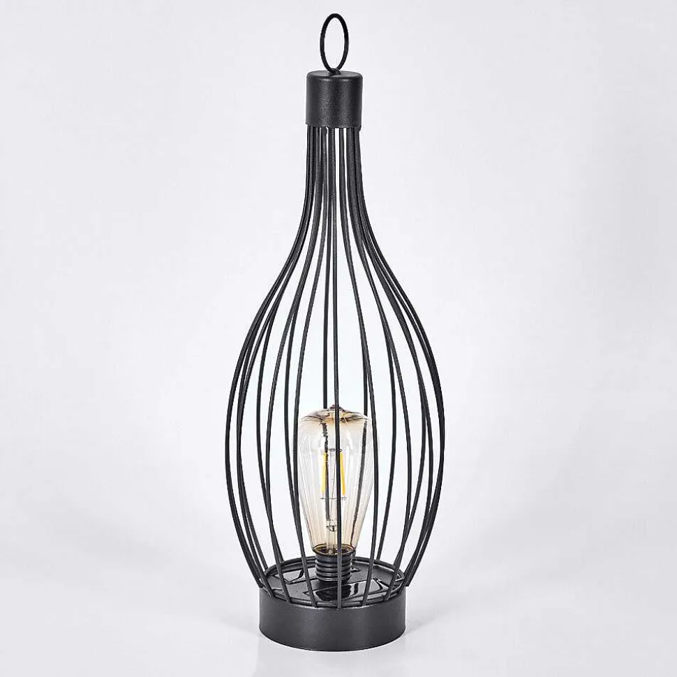 Set De Lampe De Table Solaire Quillagua Led Noir, 1 Lumiere