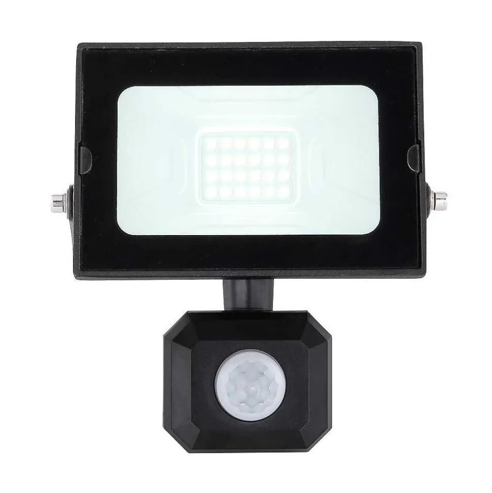 Spot De Jardin Globo Helga Led Noir, 1 Lumiere, Detecteur De Mouvement