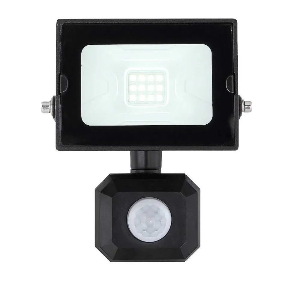 Spot De Jardin Globo Helga Led Noir, 1 Lumiere, Detecteur De Mouvement