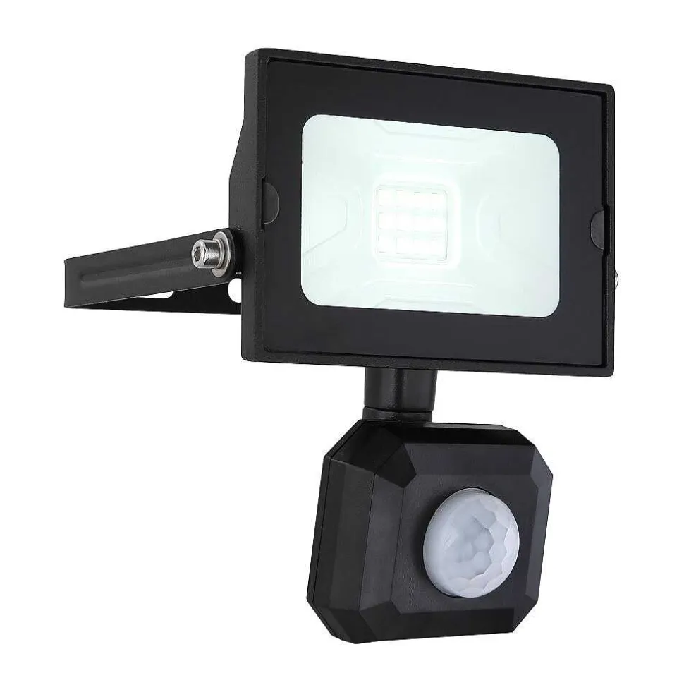 Spot De Jardin Globo Helga Led Noir, 1 Lumiere, Detecteur De Mouvement
