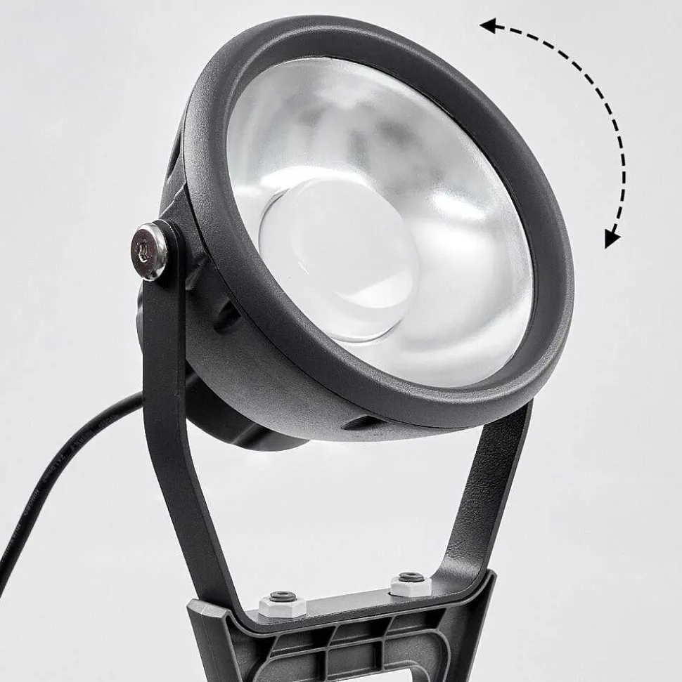 Spot De Jardin Phniet Led Noir, 1 Lumiere, Telecommandes, Changeur De Couleurs