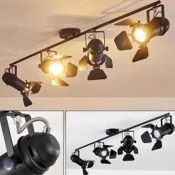 Spot De Plafond Lichinga Noir, 4 Lumieres