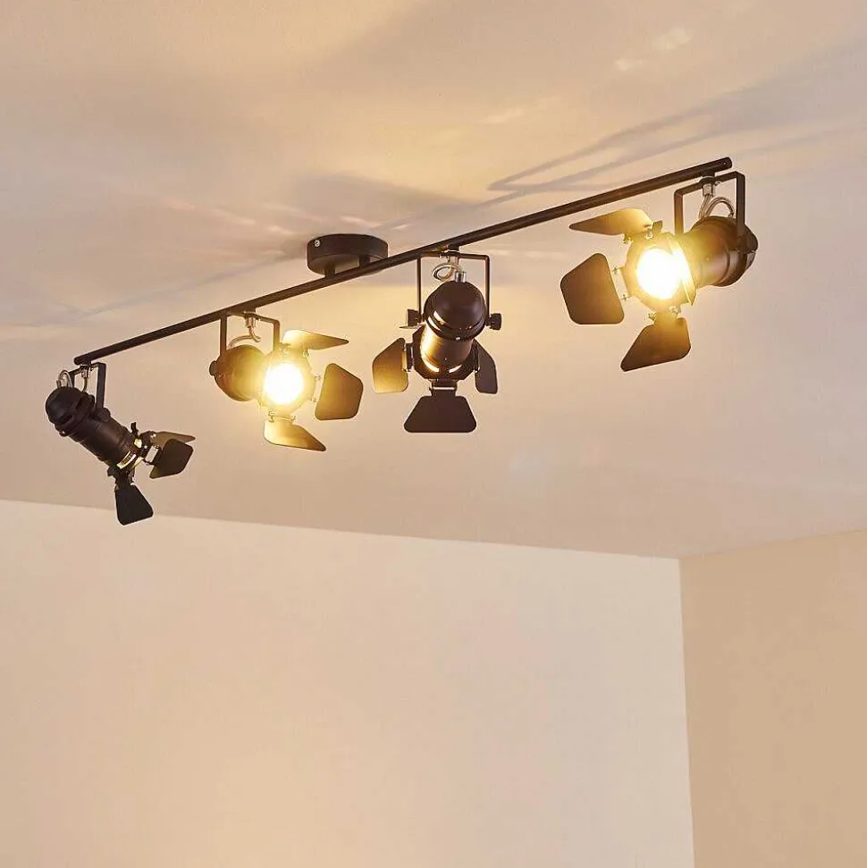 Spot De Plafond Lichinga Noir, 4 Lumieres
