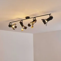 Spot De Plafond Lichinga Noir, 4 Lumieres
