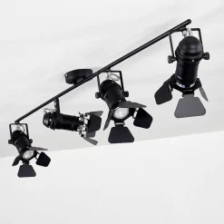 Spot De Plafond Lichinga Noir, 4 Lumieres