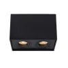 Spot De Plafond Lucide Tube Noir, 2 Lumieres