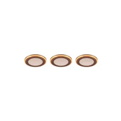 Spot Encastrable - Kit De 3 Trio Argus Led Chrome, 6 Lumieres, Telecommandes, Changeur De Couleurs