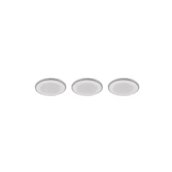Spot Encastrable - Kit De 3 Trio Argus Led Blanc, 6 Lumieres, Telecommandes, Changeur De Couleurs
