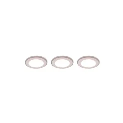Spot Encastrable - Kit De 3 Trio Argus Led Blanc, 6 Lumieres, Telecommandes, Changeur De Couleurs