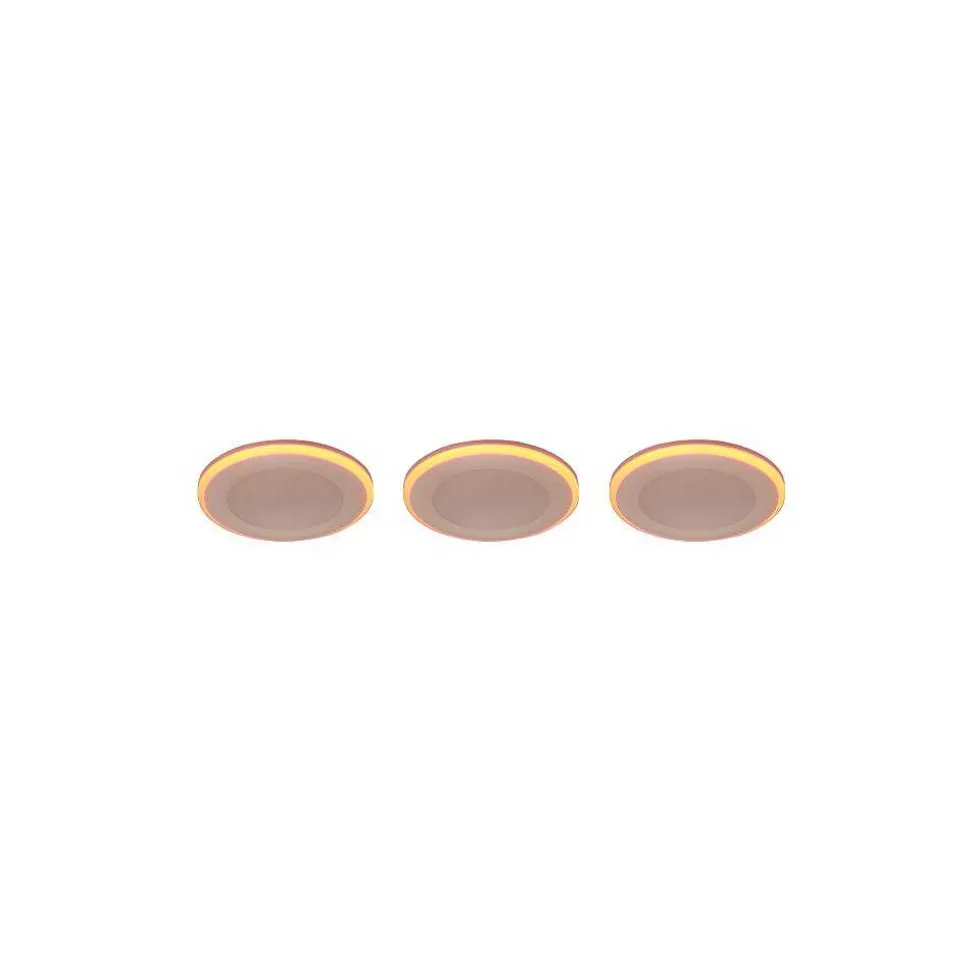 Spot Encastrable - Kit De 3 Trio Argus Led Blanc, 6 Lumieres, Telecommandes, Changeur De Couleurs