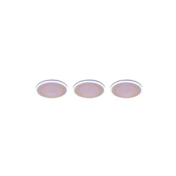 Spot Encastrable - Kit De 3 Trio Argus Led Blanc, 6 Lumieres, Telecommandes, Changeur De Couleurs