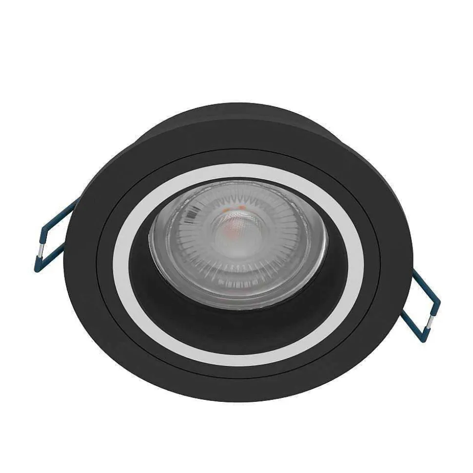 Spot Encastrable Eglo Carosso-Z Led Noir, 1 Lumiere, Changeur De Couleurs