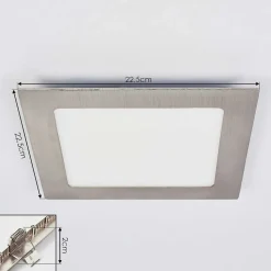 Spot Encastrable Finsrud Led Nickel Mat, 1 Lumiere