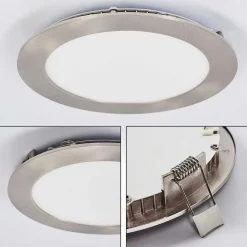 Spot Encastrable Finsrud Led Nickel Mat, 1 Lumiere
