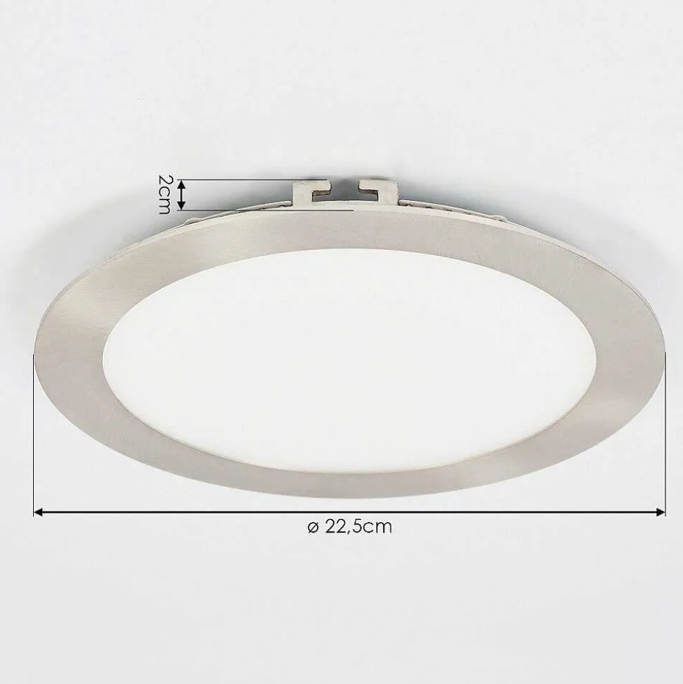Spot Encastrable Finsrud Led Nickel Mat, 1 Lumiere