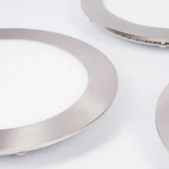 Spot Encastrable Finsrud Led Nickel Mat, 1 Lumiere, Telecommandes, Changeur De Couleurs