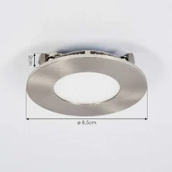 Spot Encastrable Finsrud Led Nickel Mat, 1 Lumiere