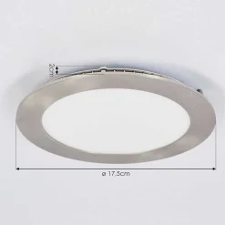 Spot Encastrable Finsrud Led Nickel Mat, 1 Lumiere