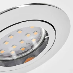 Spot Encastrable Kerrouan Led Chrome, 1 Lumiere